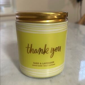 NWT! Hallmark Thank You Sage & Lavender Candle